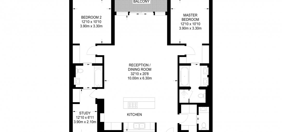 Квартира в Мерилибон, Лондон, Великобритания 3 спальни, 1938фт2 № 832 - 2