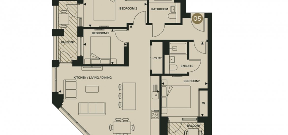 Квартира в Лондон Филдс, Лондон, Великобритания 3 спальни, 911фт2 № 364 - 5