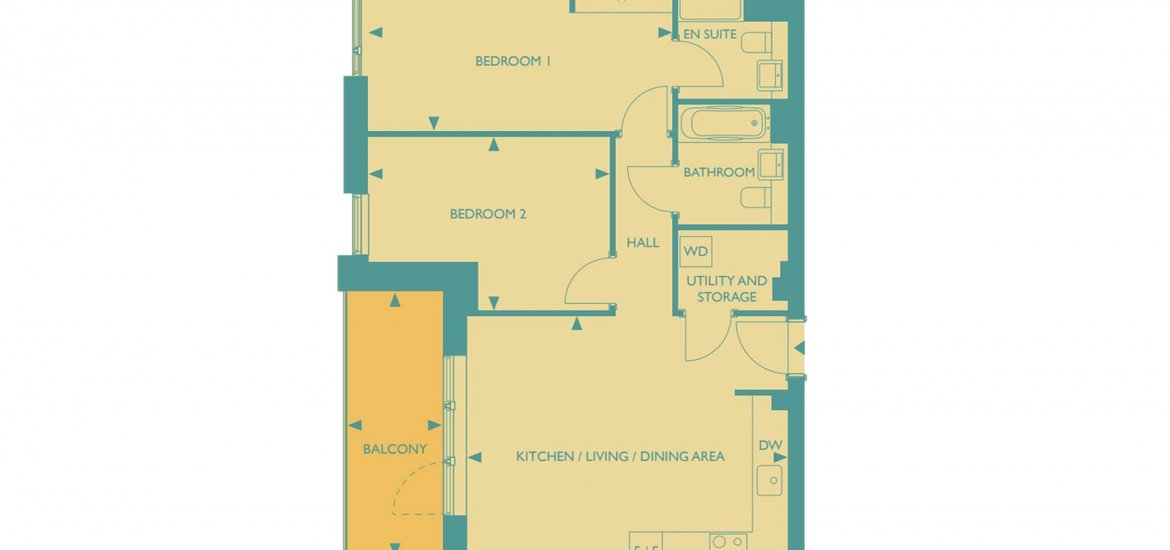Квартира в Ньюэм, Лондон, Великобритания 2 спальни, 771фт2 № 821 - 2