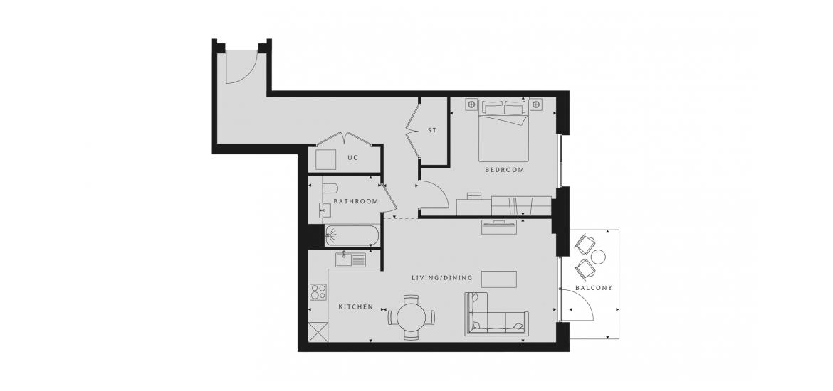 STERLING PLACE 670 SQ.FT 1 BDRM