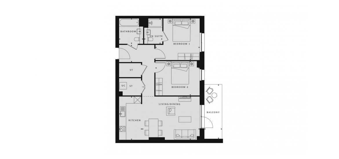 STERLING PLACE 766 SQ.FT 2 BDRM