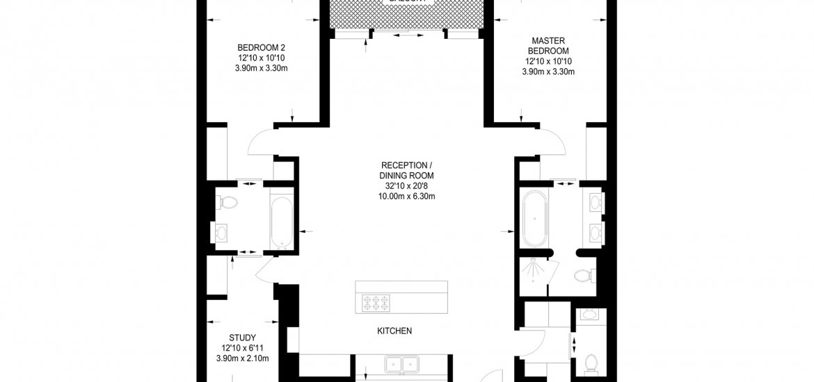 Apartment in Marylebone, London, UK, 2 bedrooms, 1399 sq.ft No. 831 - 2