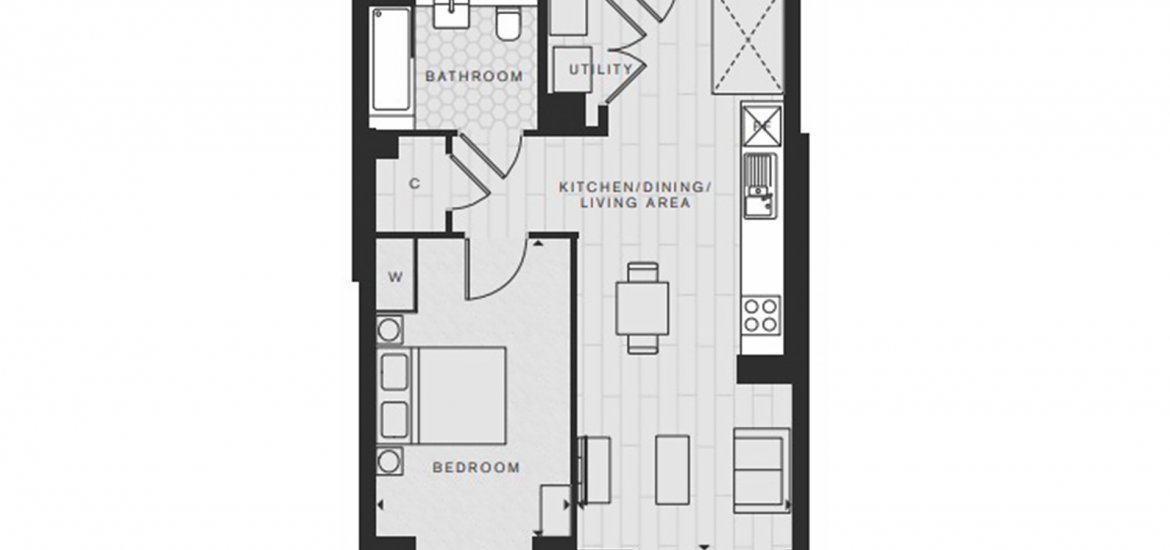 Apartment in Tower Hamlets, London, UK, 1 bedroom, 586 sq.ft No. 908 - 2