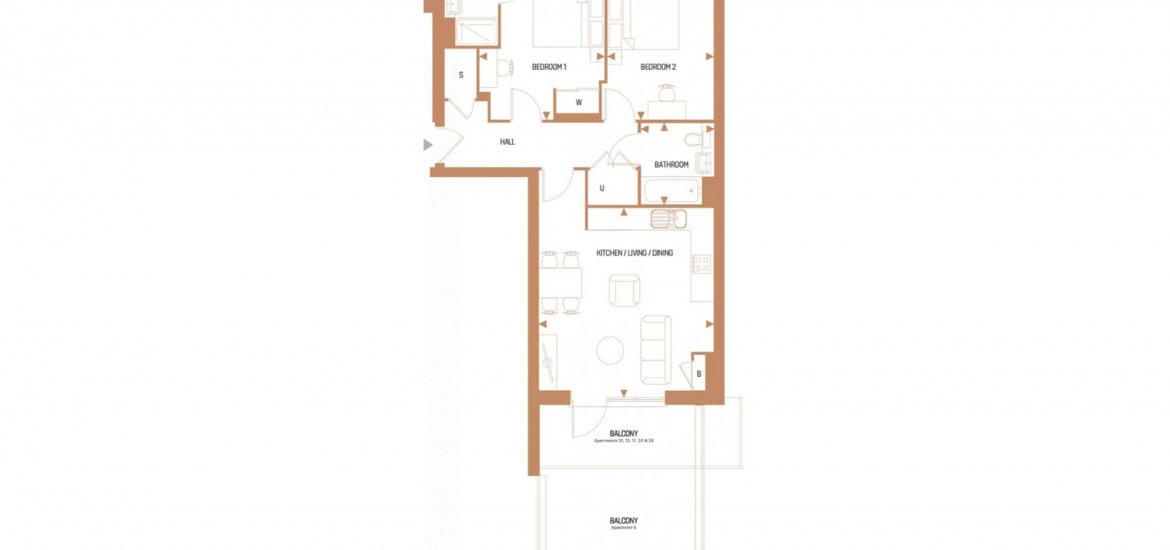 Apartment in Walthamstow, London, UK, 2 bedrooms, 758 sq.ft No. 742 - 2