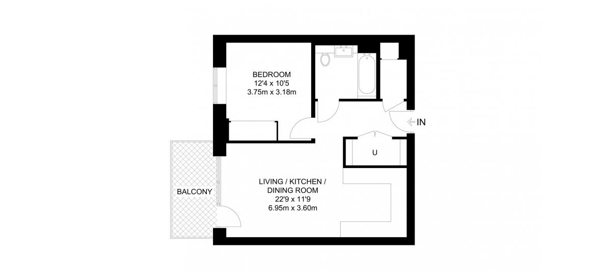 LOMBARD SQUARE 545 SQ.FT 1BDR
