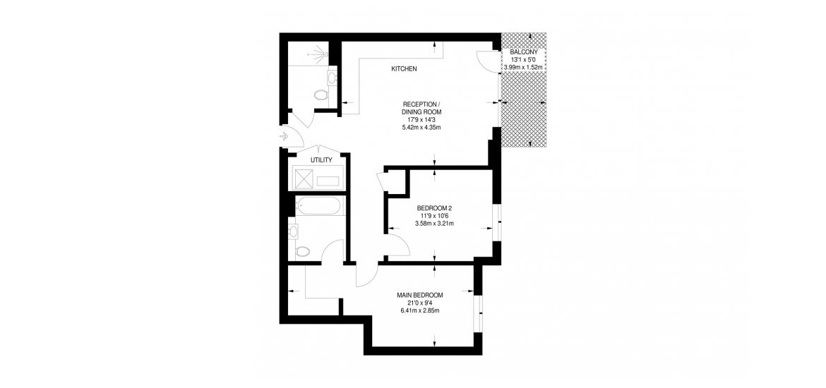 LOMBARD SQUARE 756 SQ.FT 2BDR