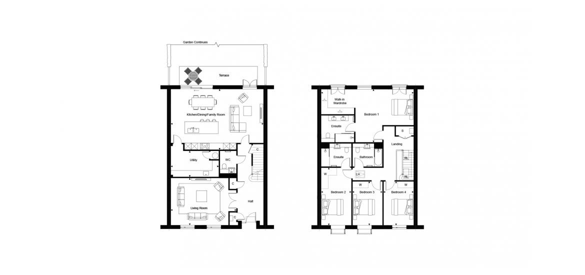 TRENT PARK - THE WALLED GARDENS 2396 SQ.FT 4 BDRM P07