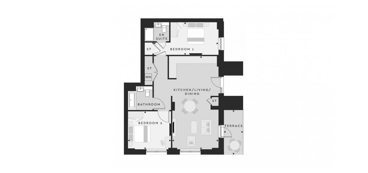 NEW AVENUE BLACKTHORN HOUSE 861 SQ.FT 2BDRM