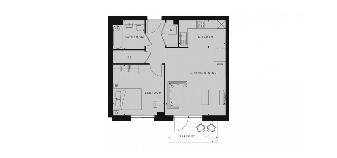 STERLING PLACE 566 SQ.FT 1 BDRM